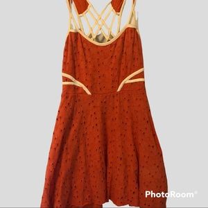 Free People Orange Sundress Size Small
